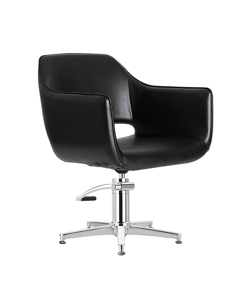 Blake Black - Black styling chair - Chrome X base